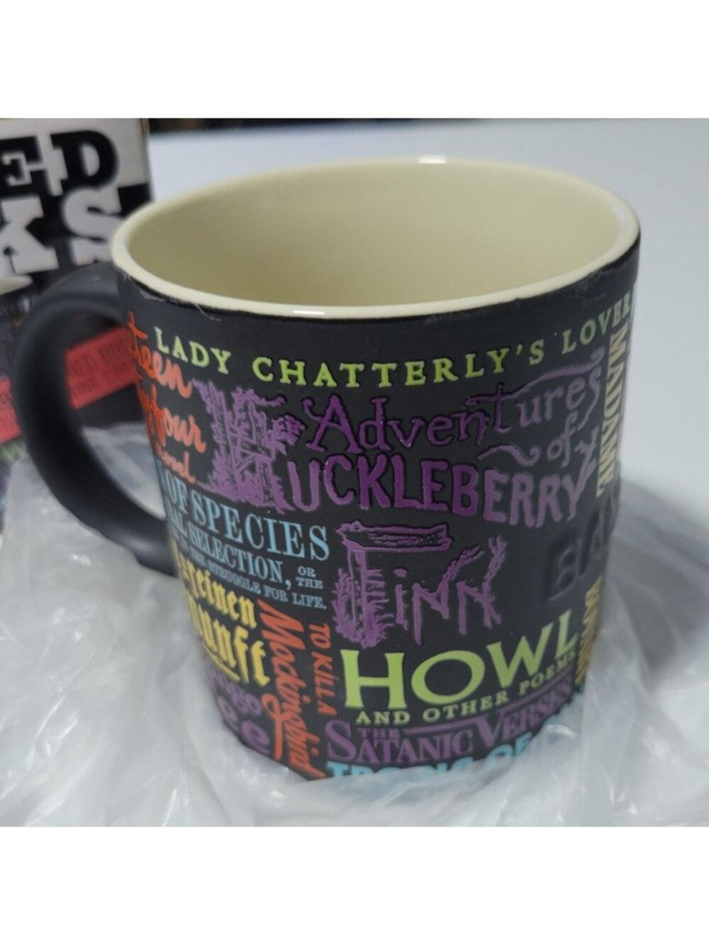 Banned Books Coffee Mug 12oz Tea Cup Censorship Literary Book Lover Gift Box